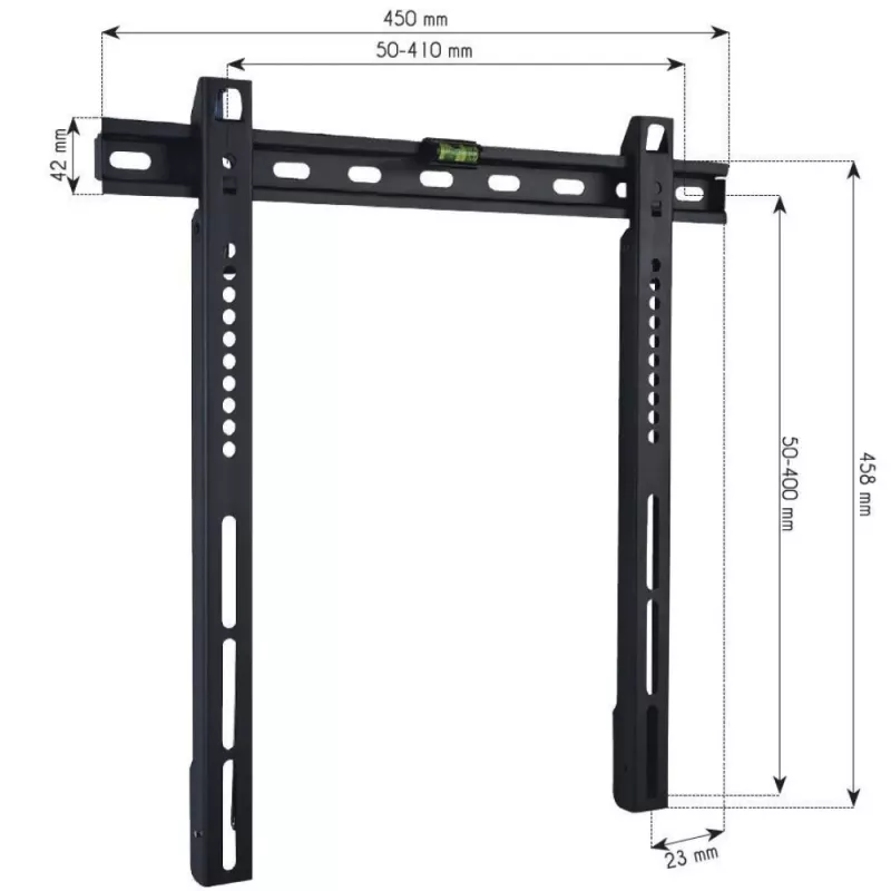 Techly Uchwyt ścienny stały UltraSlim LED TV LCD 23-55 cali Czarny ICA-PLB 140M