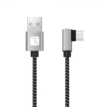Kabel USB Techly ICOC MU2AC9-010-AL USB 2.0 1 m USB A USB C Szary, Czarny