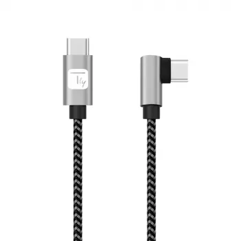 Kabel USB Techly ICOC MU2CC9-005-AL USB 2.0 0,5 m USB C Szary, Czarny
