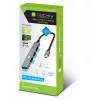Stacja dokująca/replikator portów Techly IUSB32-HUB4C-3U2SLS przewodowa USB 3.2 Gen 1 (3.1 Gen 1) Type-C szary
