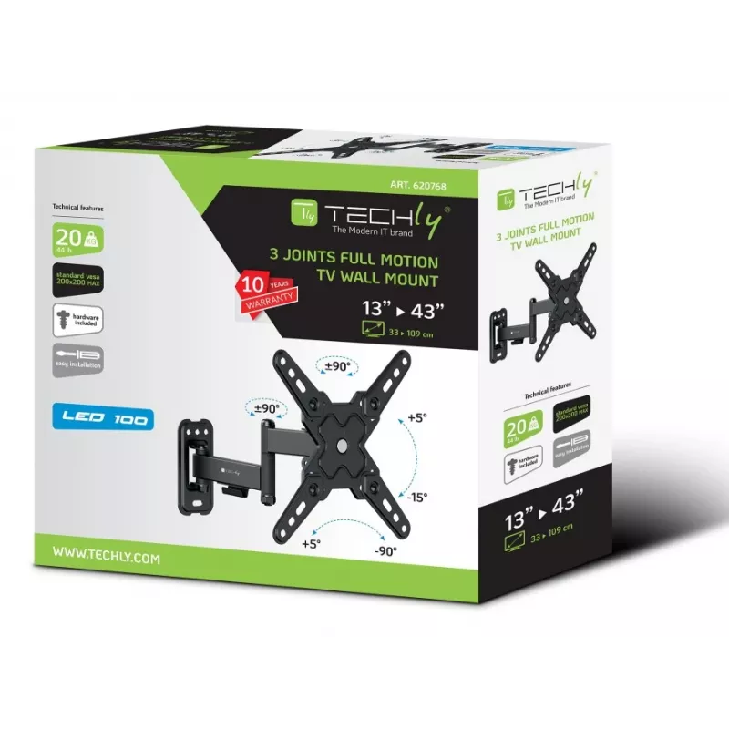 Techly ICA-LCD 422 uchwyt/podstawa TV 106,7 cm (42 cale) Czarny