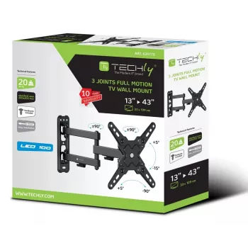 Techly ICA-LCD 423 uchwyt/stojak TV 106,7 cm (42 cale) Czarny