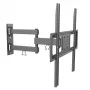 Techly 32-55 cali Full-Motion LED LCD TV Uchwyt ścienny, 400 x 400 mm, -15 - 10°, 10 - 90°, 180°, Stal, Czarny