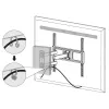 Techly 32-55 cali Full-Motion LED LCD TV Uchwyt ścienny, 400 x 400 mm, -15 - 10°, 10 - 90°, 180°, Stal, Czarny
