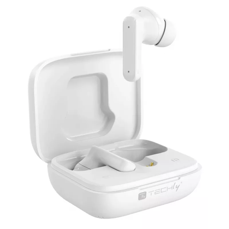 Techly ICC SB-BLT08W słuchawki/zestaw słuchawkowy True Wireless Stereo (TWS) Douszne Połączenia/Muzyka Bluetooth Biały