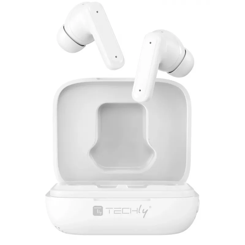 Techly ICC SB-BLT08W słuchawki/zestaw słuchawkowy True Wireless Stereo (TWS) Douszne Połączenia/Muzyka Bluetooth Biały