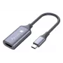 Techly I-USB-VIDEO-C4K adapter kabla wideo HDMI Typ A (Standard) USB Typ-C Srebrny