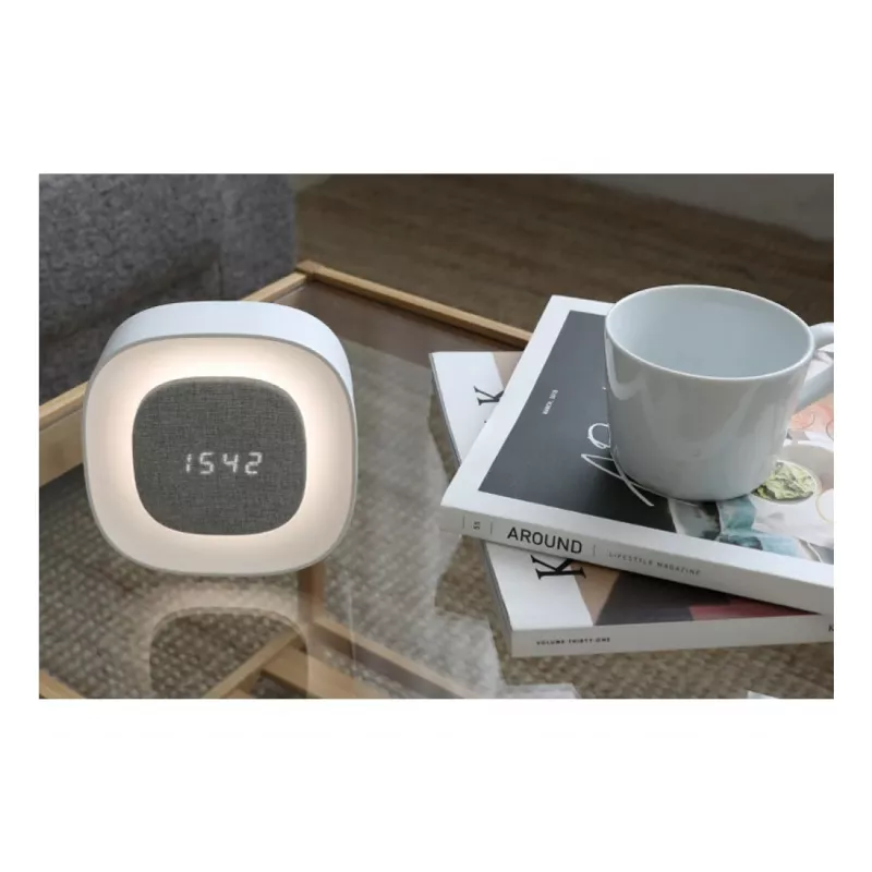 Techly IC-CLOCK-56WH zegar cyfrowy Cyfrowy zegar Szary, Biały