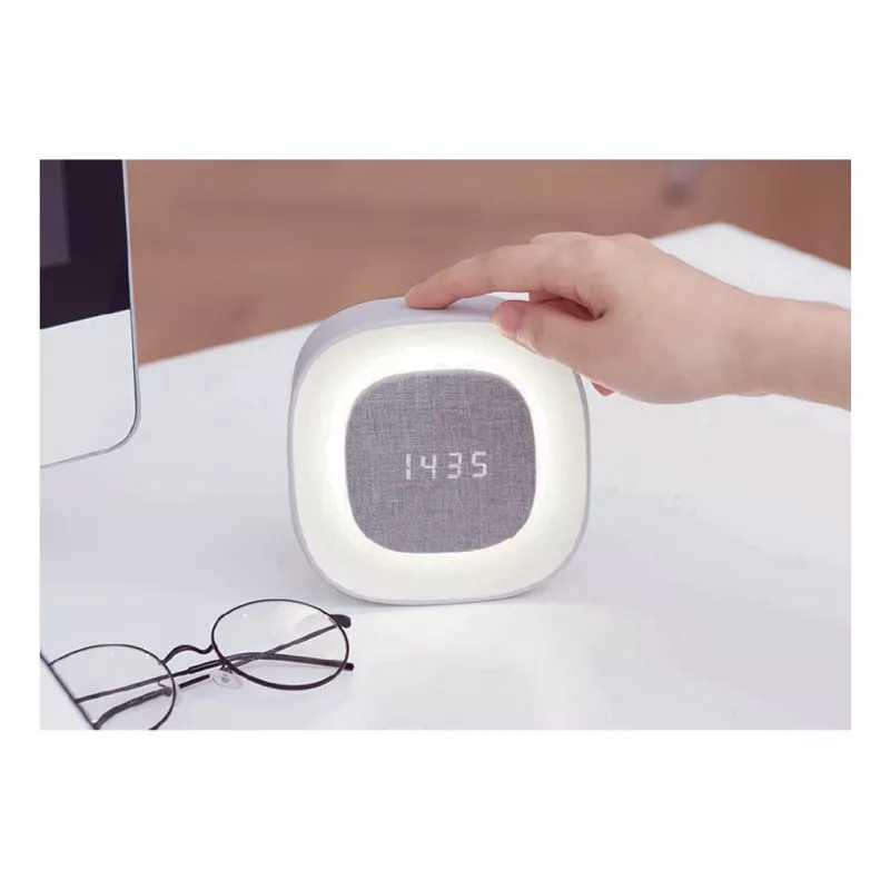 Techly IC-CLOCK-56WH zegar cyfrowy Cyfrowy zegar Szary, Biały