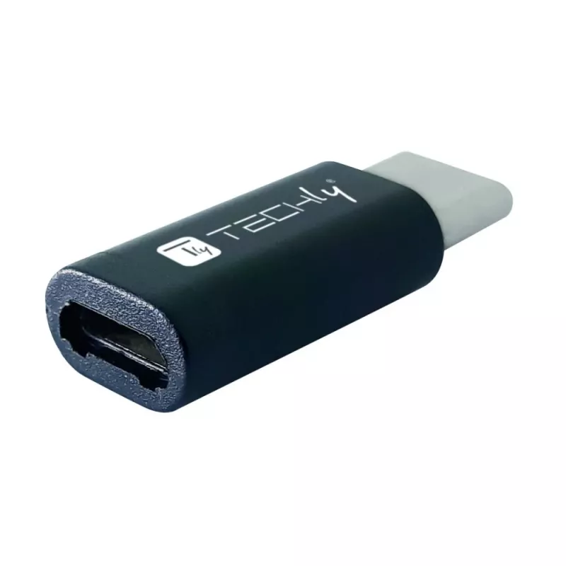 Techly IADAP USBC-MBKT adapter Micro-USB Czarny