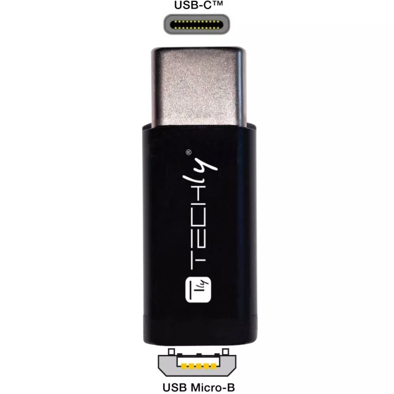 Techly IADAP USBC-MBKT adapter Micro-USB Czarny