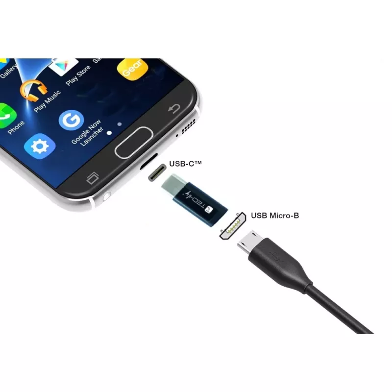 Techly IADAP USBC-MBKT adapter Micro-USB Czarny