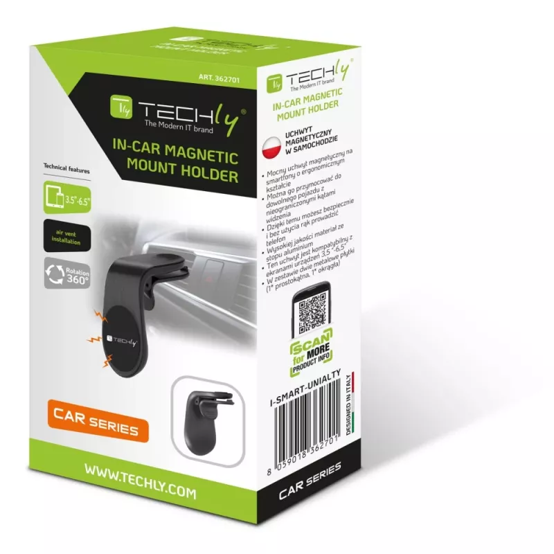 Uchwyt Techly I-SMART-UNIALTY pasywny uchwyt Telefon komórkowy/Smartfon Czarny