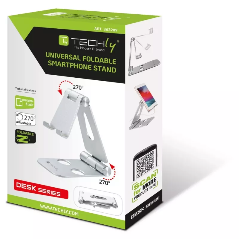 Uchwyt Techly I-SMART-STAND6 Uchwyt pasywny Telefon komórkowy/Smartfon Srebrny