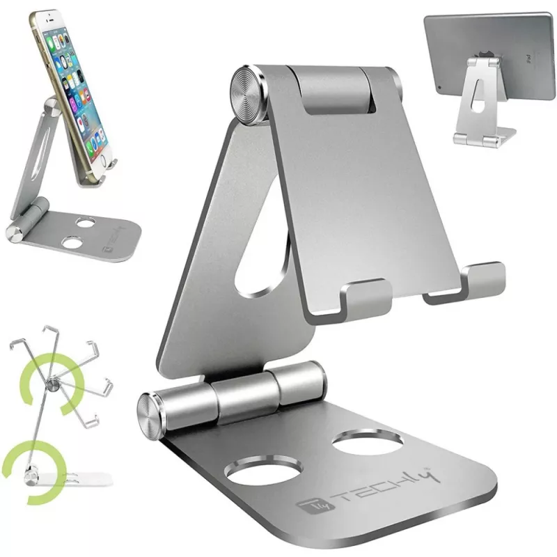 Uchwyt Techly I-SMART-STAND6 Uchwyt pasywny Telefon komórkowy/Smartfon Srebrny