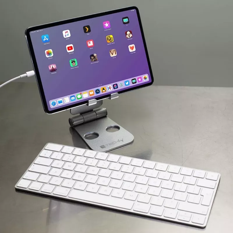 Uchwyt Techly I-SMART-STAND6 Uchwyt pasywny Telefon komórkowy/Smartfon Srebrny