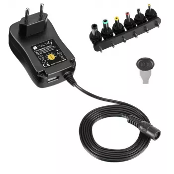 Zasilacz sieciowy/inwerter Techly IPW-NTS1000G2 Wewnętrzny 12 W Czarny