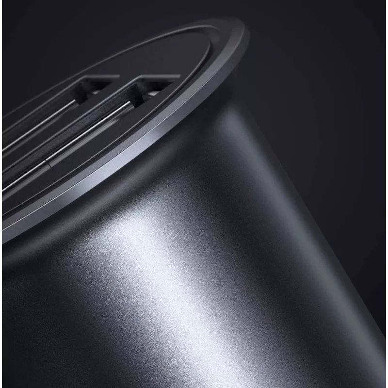 Techly Mini ładowarka samochodowa 2 porty USB-A Quick Charge 3.0 36 W w czarnej metalowej obudowie