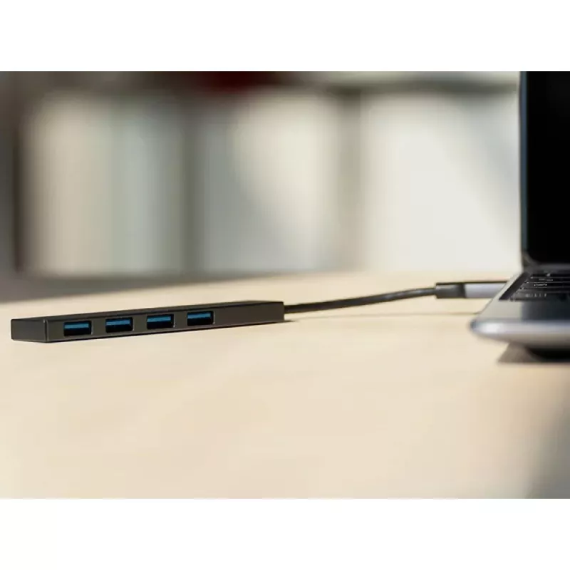 Techly IUSB32-HUB4A-4U3SL stacja dokująca/replikator portów do laptopa Przewodowa USB 3.2 Gen 1 (3.1 Gen 1) Typ-A Szary