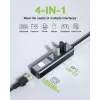 Stacja dokująca/replikator portów do laptopa Techly IDATA USB-ETGIGA3AA przewodowa USB 3.2 Gen 1 (3.1 Gen 1) Type-A, czarno-srebrna