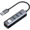 Stacja dokująca/replikator portów do laptopa Techly IDATA USB-ETGIGA3AA przewodowa USB 3.2 Gen 1 (3.1 Gen 1) Type-A, czarno-srebrna