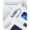 Stacja dokująca/replikator portów do laptopa Techly IDATA USB-ETGIGA3AA przewodowa USB 3.2 Gen 1 (3.1 Gen 1) Type-A, czarno-srebrna
