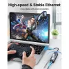 Techly IDATA USB-ETGIGA3CA stacja dokująca/replikator portów do laptopa przewodowa USB 3.2 Gen 1 (3.1 Gen 1) Type-A + Type-C czarny, srebrny