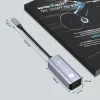 Techly IDATA USB-ETGIGA-CA stacja dokująca/replikator portów do laptopa Przewodowa USB 3.2 Gen 1 (3.1 Gen 1) Type-C Czarny, Srebrny
