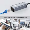 Techly IDATA USB-ETGIGA-CA stacja dokująca/replikator portów do laptopa Przewodowa USB 3.2 Gen 1 (3.1 Gen 1) Type-C Czarny, Srebrny