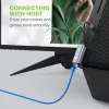 Techly IDATA USB-ETGIGA-CA stacja dokująca/replikator portów do laptopa Przewodowa USB 3.2 Gen 1 (3.1 Gen 1) Type-C Czarny, Srebrny