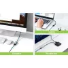 Techly IDATA USB-ETGIGA-CA stacja dokująca/replikator portów do laptopa Przewodowa USB 3.2 Gen 1 (3.1 Gen 1) Type-C Czarny, Srebrny