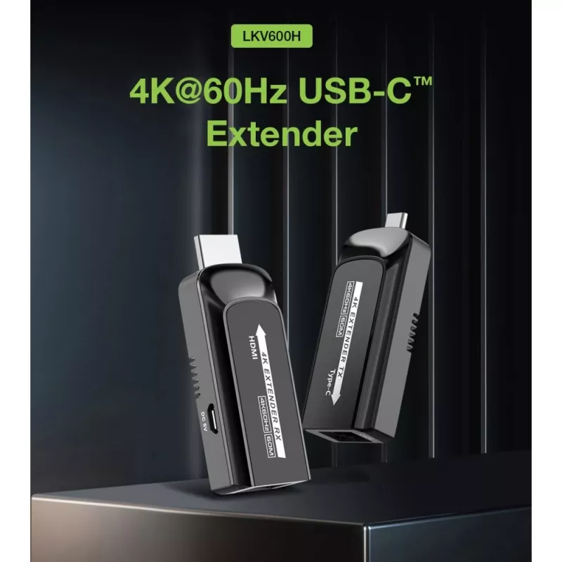 Techly IDATA EXT-600HC przedłużacz AV nadajnik i odbiornik AV czarny