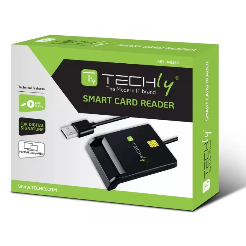 Techly I-CARD CAM-USB2TY2 czytnik kart inteligentnych Wewnątrz USB USB Type-A Czarny
