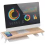 Uchwyt / podstawka pod monitor Techly ICA-MS 389 Biurko Biały, Drewno