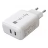 Techly IPW-USB-2C35W ładowarka do urządzeń mobilnych Laptop, Smartfon, Tablet Biały AC Szybkie ładowanie Do użytku wewnątrz pomieszczeń