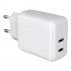 Techly IPW-USB-2C35W ładowarka do urządzeń mobilnych Laptop, Smartfon, Tablet Biały AC Szybkie ładowanie Do użytku wewnątrz pomieszczeń