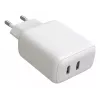 Techly IPW-USB-2C35W ładowarka do urządzeń mobilnych Laptop, Smartfon, Tablet Biały AC Szybkie ładowanie Do użytku wewnątrz pomieszczeń