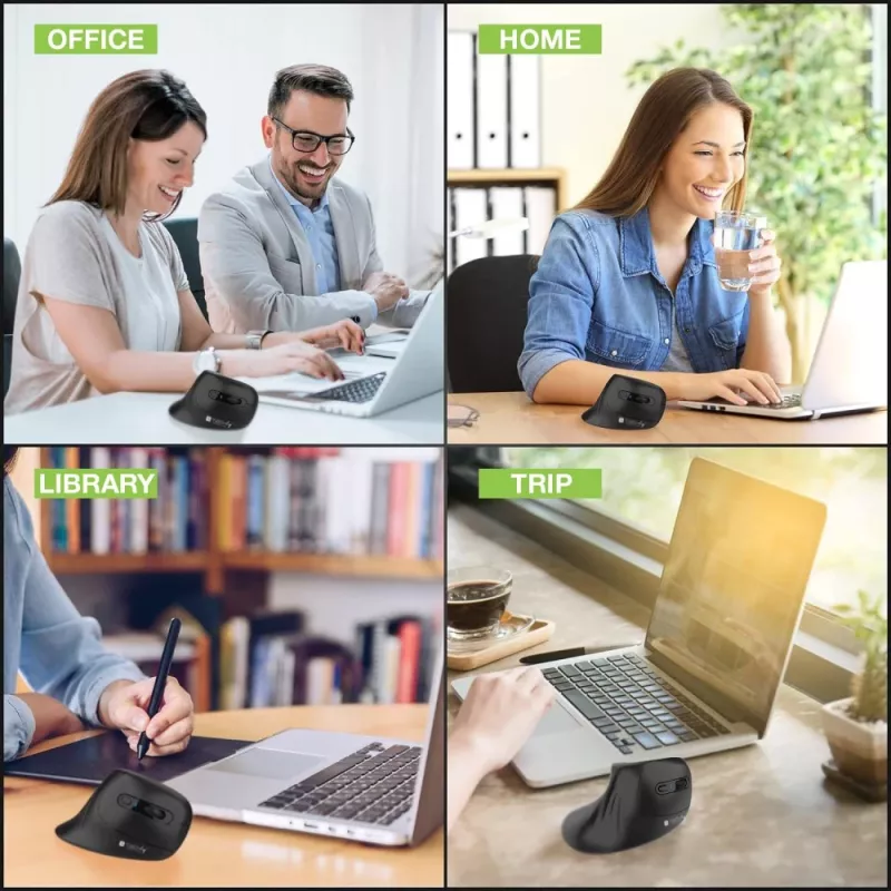 Techly IM 1100-VM-B mysz Medyczna Praworęczna RF Wireless Optyczna 3200 DPI