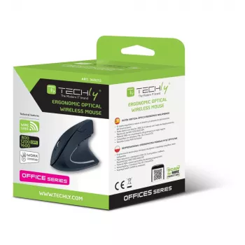 Techly IM 1200-VM-B mysz Medyczna Praworęczna RF Wireless Optyczna 1600 DPI