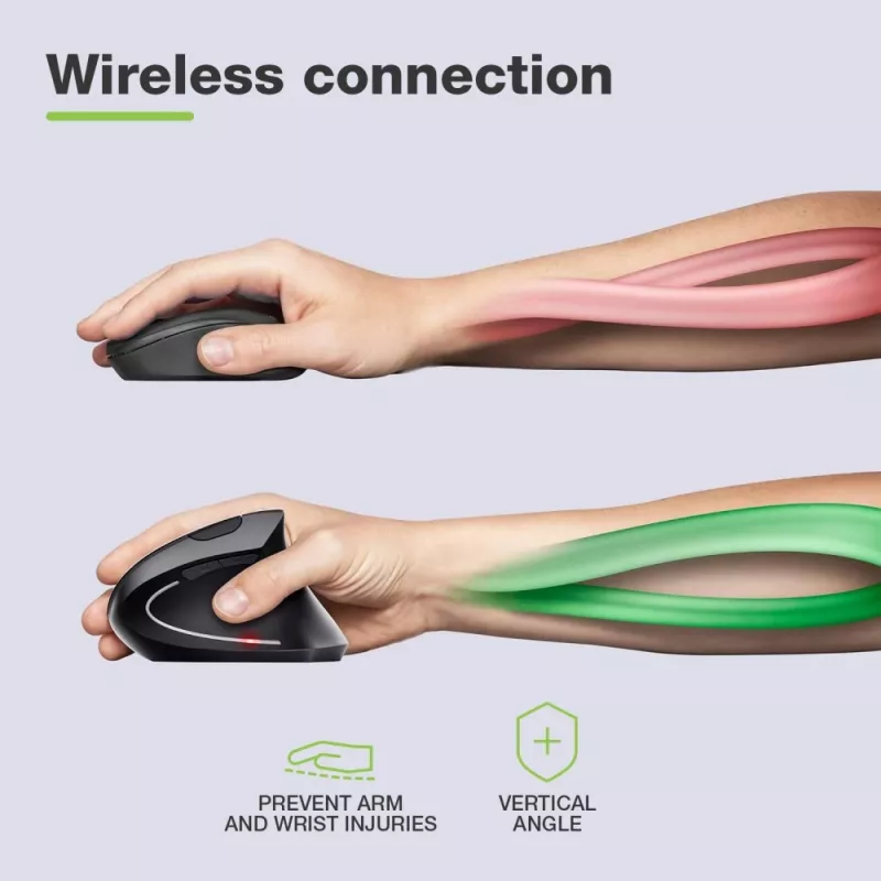 Techly IM 1200-VM-B mysz Medyczna Praworęczna RF Wireless Optyczna 1600 DPI