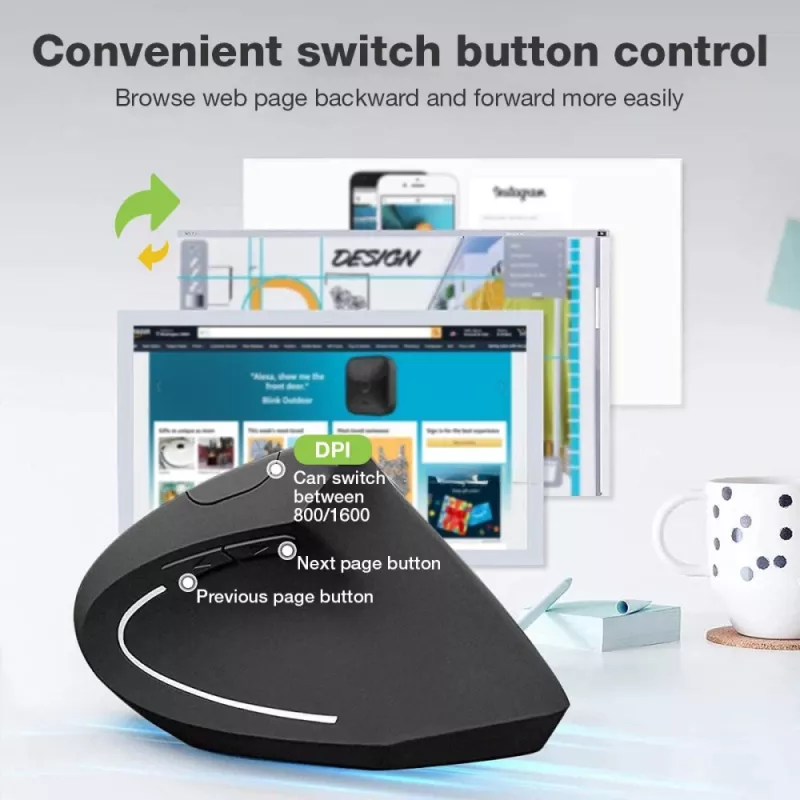 Techly IM 1200-VM-B mysz Medyczna Praworęczna RF Wireless Optyczna 1600 DPI