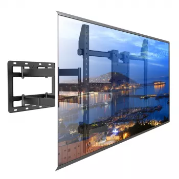 Techly Uchwyt ścienny Full-Motion do telewizora LED LCD 55-100 cali, 300 x 300 mm, 900 x 600 mm, 0 - 7°, 120°, Stal nierdzewna, Czarny