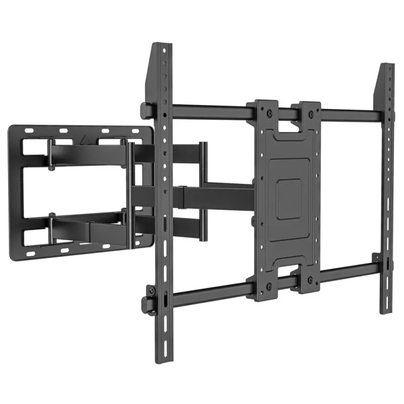 Techly Uchwyt ścienny Full-Motion do telewizora LED LCD 55-100 cali, 300 x 300 mm, 900 x 600 mm, 0 - 7°, 120°, Stal nierdzewna, Czarny
