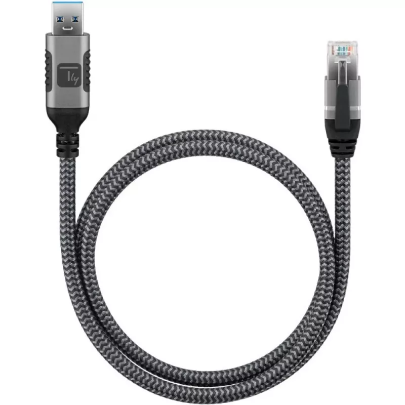 Kabel sieciowy Techly ICOC U3A-RJ45-020 Srebrny, Czarny 2 m Cat6 F/UTP (FTP)