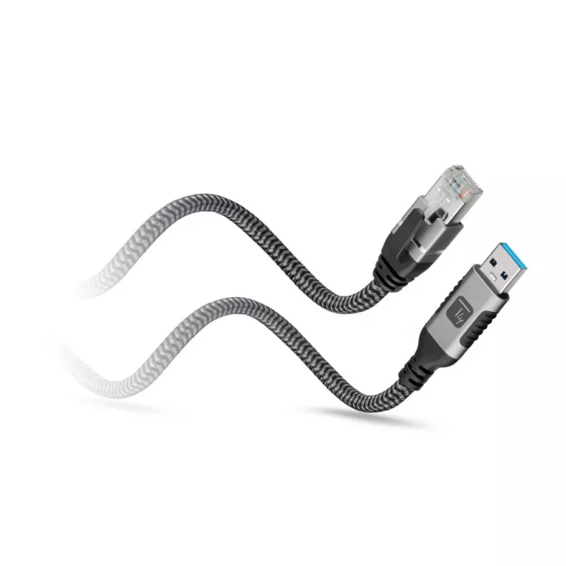 Kabel sieciowy Techly ICOC U3A-RJ45-020 Srebrny, Czarny 2 m Cat6 F/UTP (FTP)