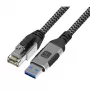 Kabel sieciowy Techly ICOC U3A-RJ45-075 Srebrny, Czarny 7,5 m Kat.6 F/UTP (FTP)