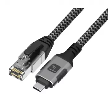 Kabel sieciowy Techly ICOC U3C-RJ45-020 srebrny, czarny 2 m Cat6 F/UTP (FTP)