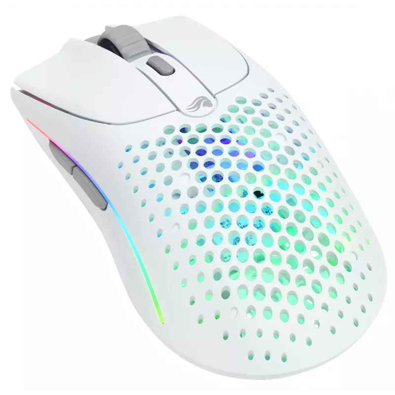 Glorious Gaming Glorious Model O Wireless 2 - Matowa biel, Praworęczna, Laser, RF Wireless + USB Type-C, 26000 DPI, 1 ms, Biały