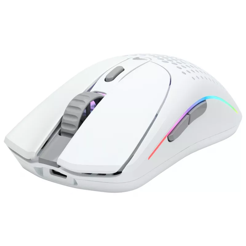 Glorious Gaming Glorious Model O Wireless 2 - Matowa biel, Praworęczna, Laser, RF Wireless + USB Type-C, 26000 DPI, 1 ms, Biały