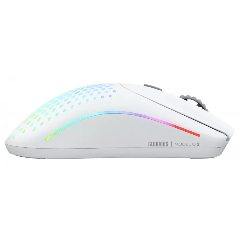 Glorious Gaming Glorious Model O Wireless 2 - Matowa biel, Praworęczna, Laser, RF Wireless + USB Type-C, 26000 DPI, 1 ms, Biały